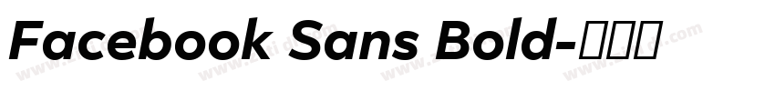 Facebook Sans Bold字体转换
